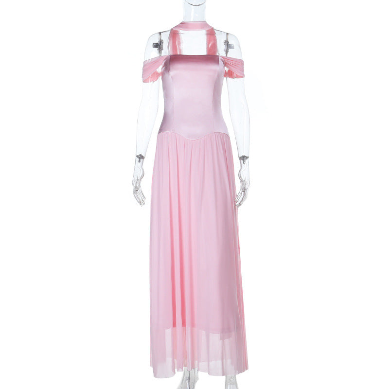 Off shoulder mesh maxi dress | Festival Outfits Women