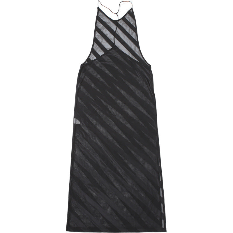 V neck mesh high slit see through backless maxi dress | Festival Outfits Women
