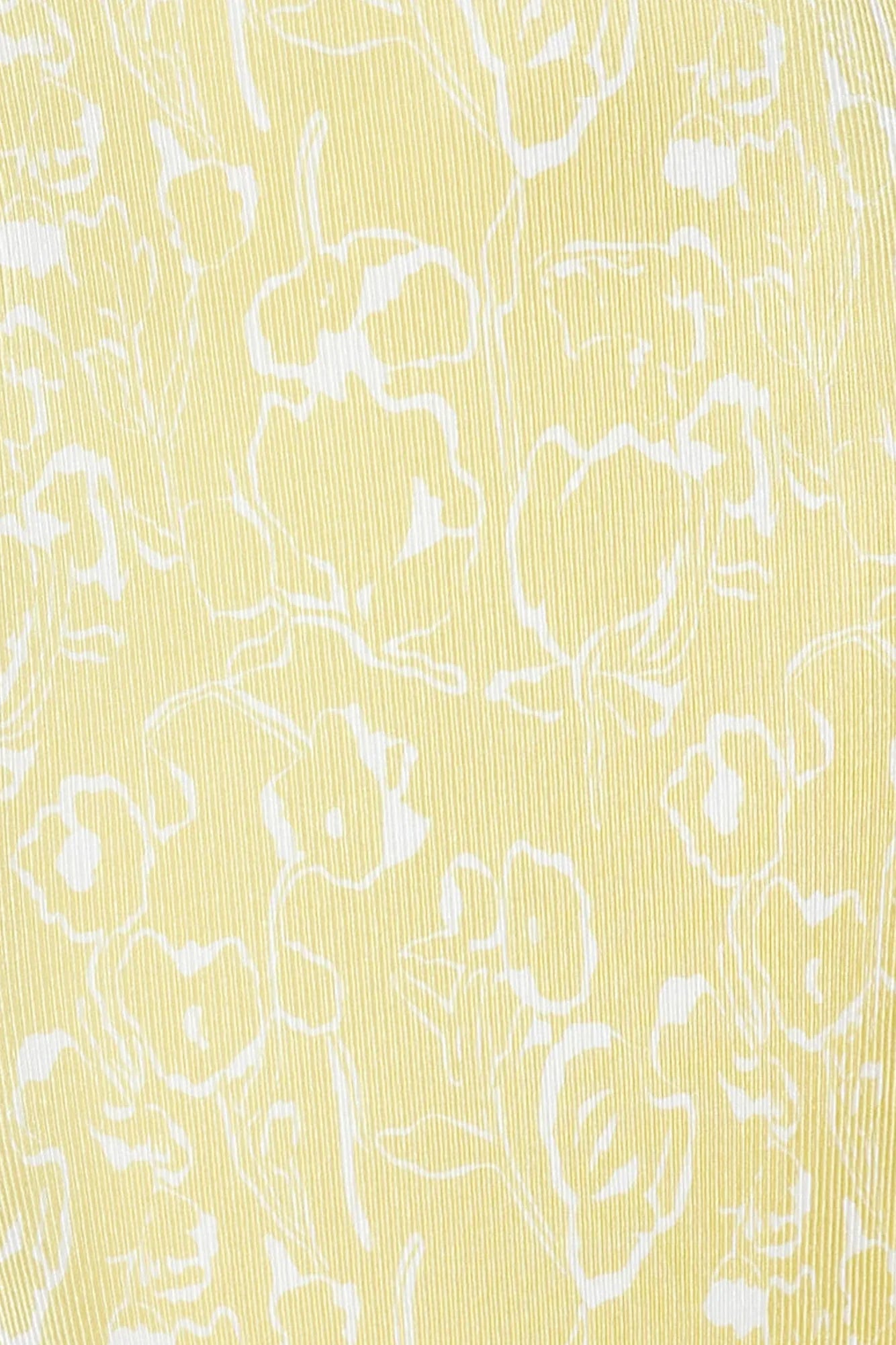 Sharp Style Strapless Plisse Maxi Dress Yellow