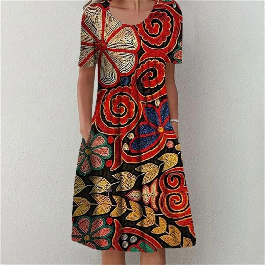 Kynlee - Floral Summer MIdi Dress for Women