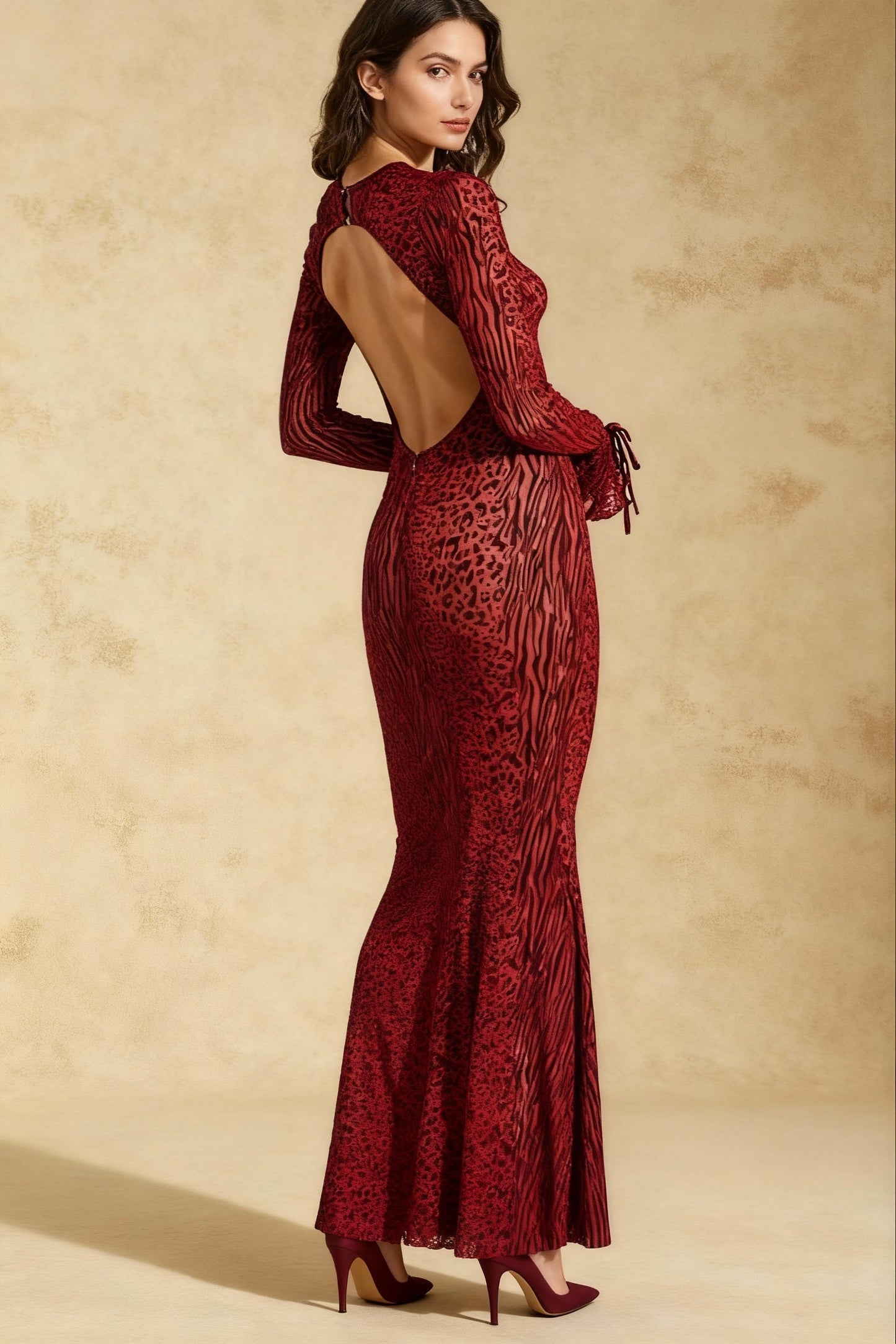 Sexy Leopard Print Party Maxi Dress