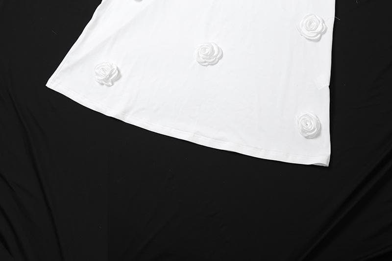 V neck flower applique cross back cami maxi dress | Festival Outfits Women