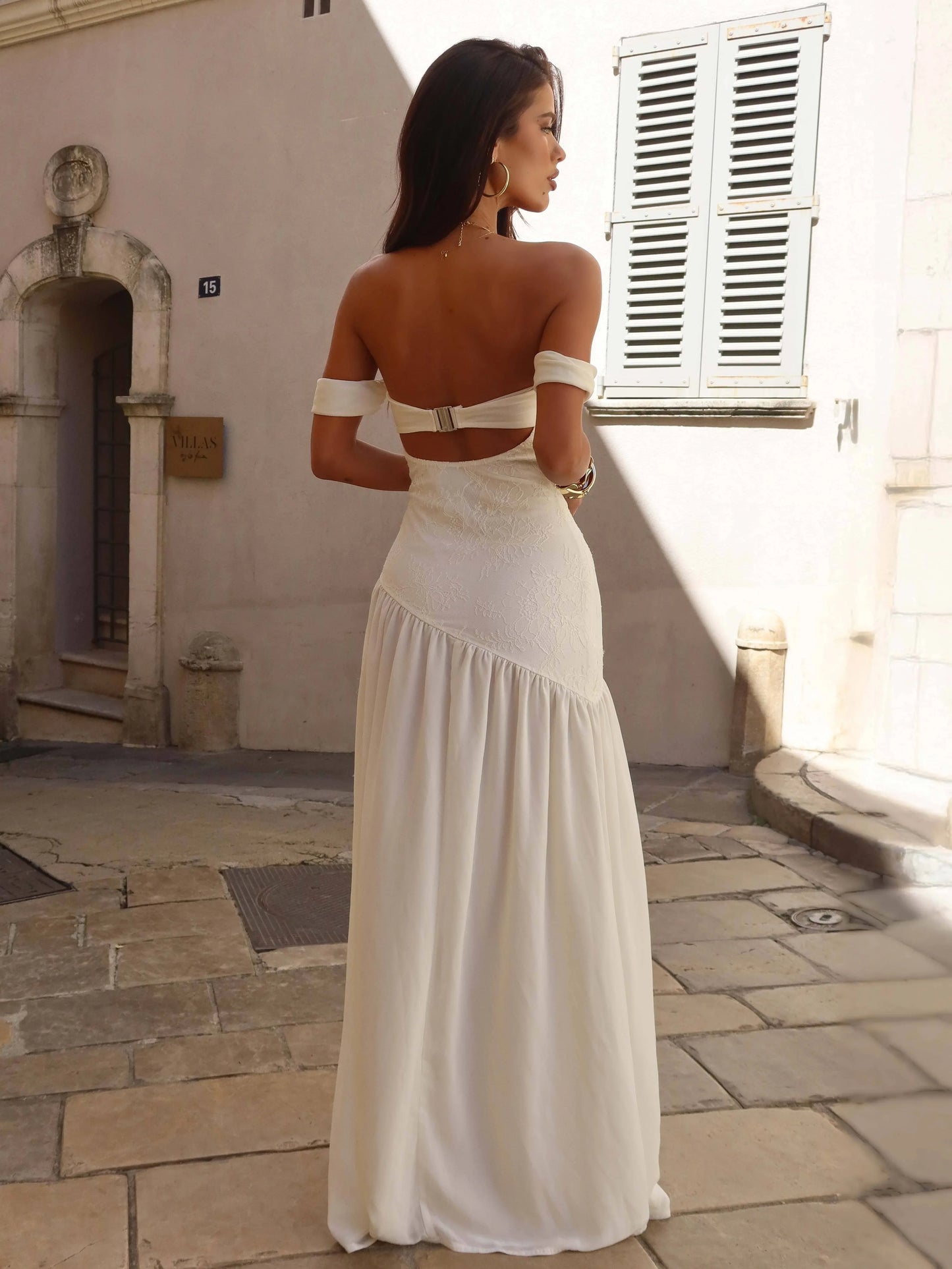 Giselle Flowing Lace Maxi Dress