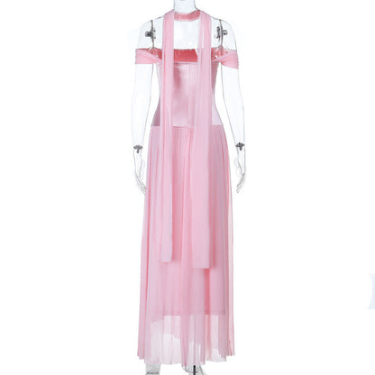 Off shoulder mesh maxi dress  | Festival Outfits Women