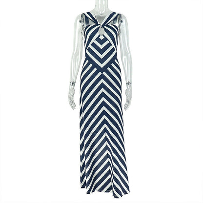 Zebra print hollow out cut out maxi dress  | Festival Outfits Women