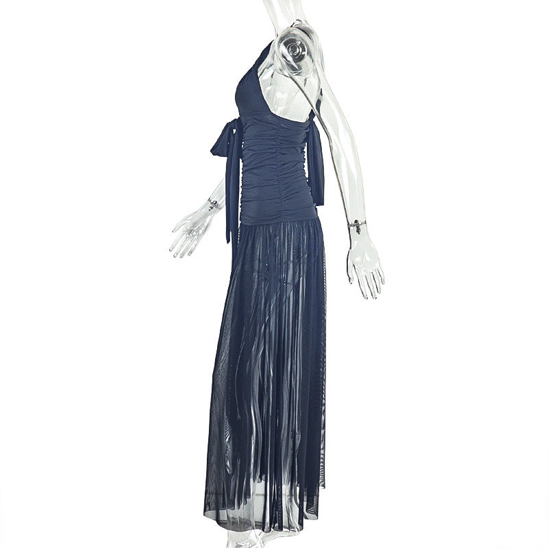 One shoulder ruched irregular slit maxi dress  | Festival Outfits Women