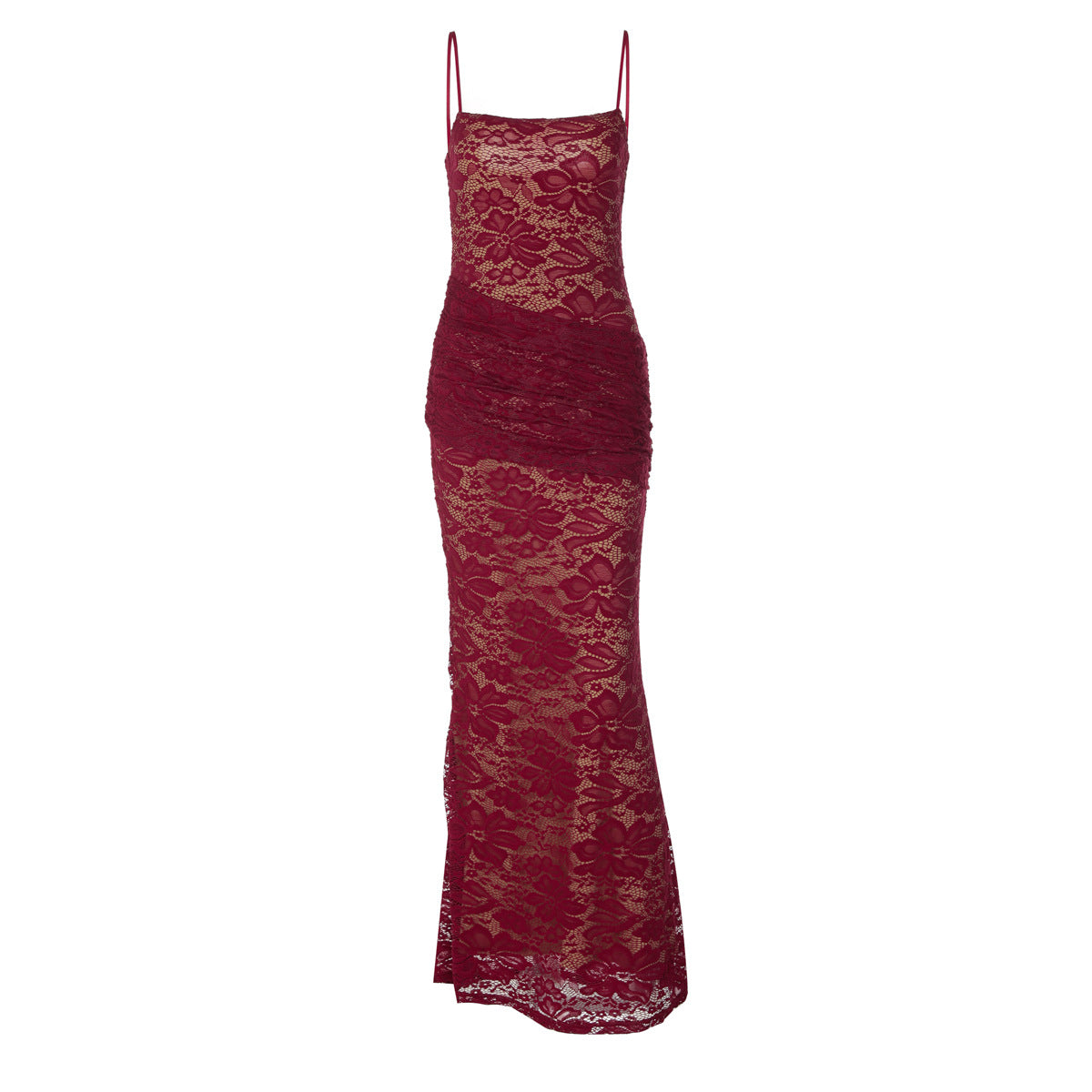 Square neck lace backless cami maxi dress  | Festival Outfits Women
