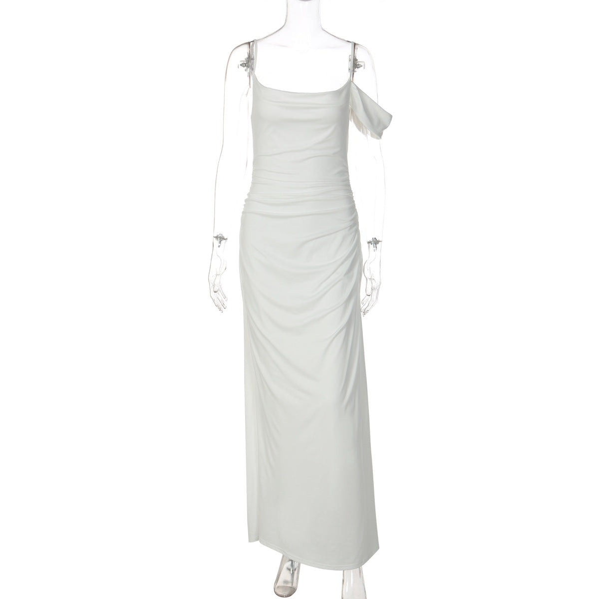 Ruched square neck irregular cami maxi dress  | Festival Outfits Women