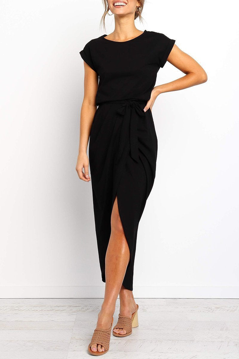 Solid Color Essential Grace Midi Dress(4 Colors)