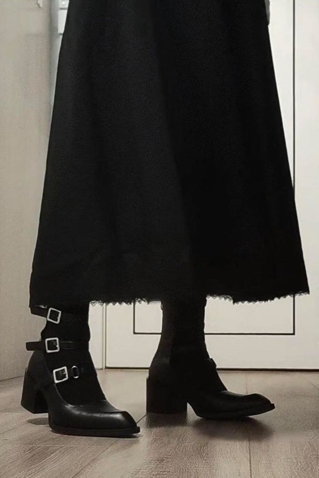 Dark Gothic Nun Lolita Midi Dress