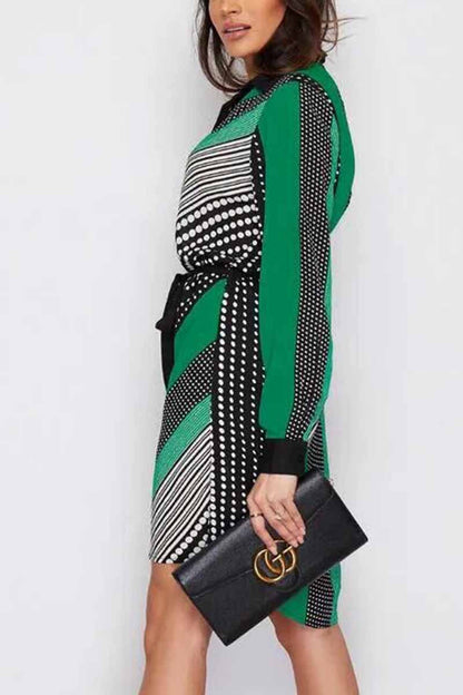 Contrasting Floral Dress (2 Colors)