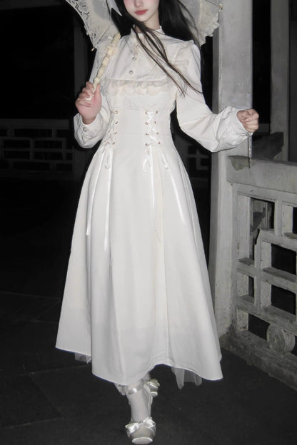 Vintage Gothic Palace Style Midi Dress
