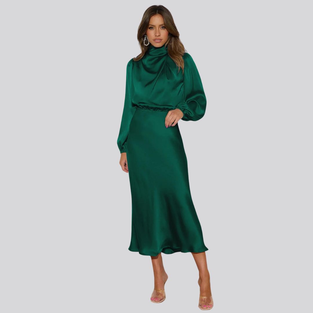Women's Midi Dress in Longsleeve Design | Ideal for Spring/Summer