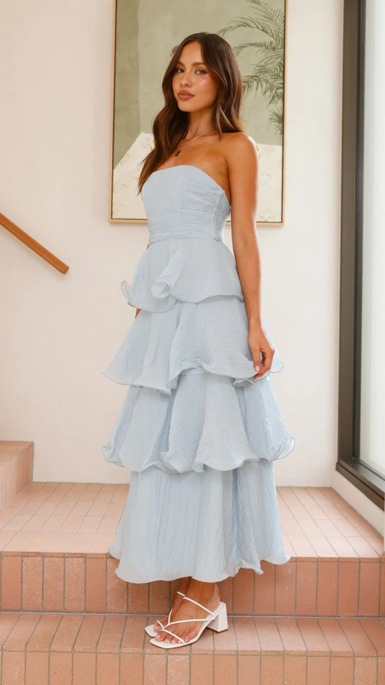 Claire | Off-the-shoulder tiered maxi dress
