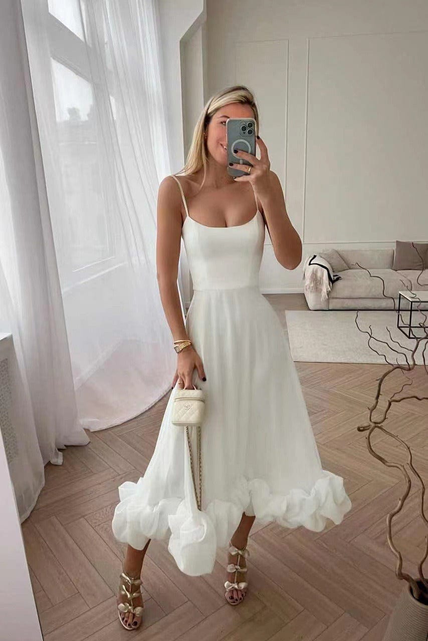 Sierra - Midi Dress - Elegant - Material - Ideal for Parties
