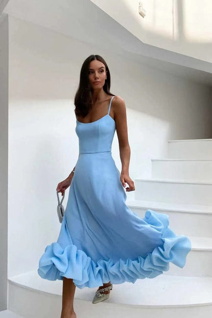 Sierra - Midi Dress - Elegant - Material - Ideal for Parties