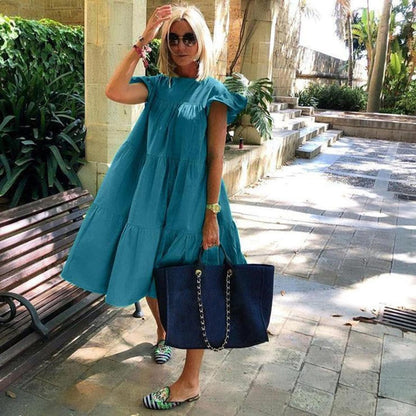 Jimena - Midi Dress - Leisure - Material - Ideal for Summer
