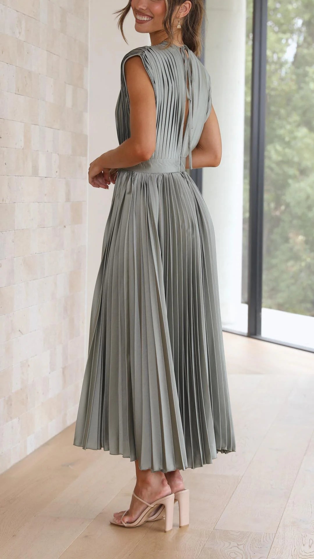 Maisyn - Elegant Satin Midi Dress for Women