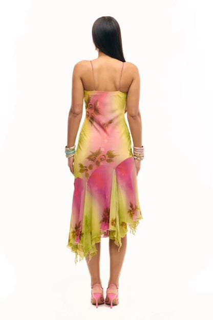 The Coral Gown Midi Dress