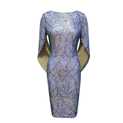 DressBetty - 2024 Glittering Sequin Formal Wedding Guest Bodycon Midi Dress