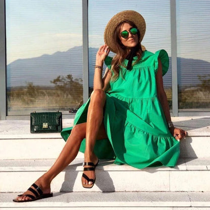 Jimena - Midi Dress - Leisure - Material - Ideal for Summer