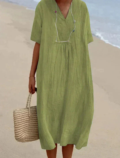 Tairana - Lightweight Summer Midi Dress for Women