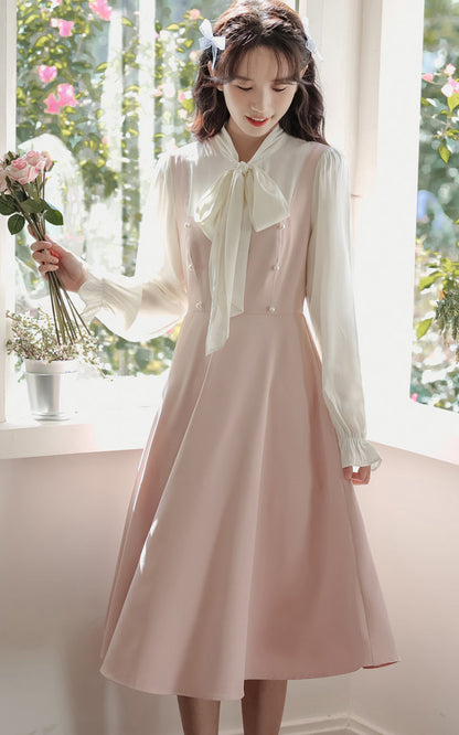 Missy Tie Neck Midi Dress