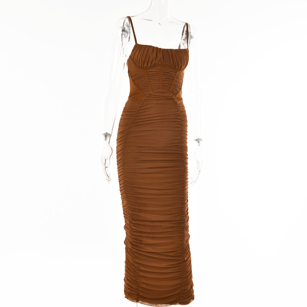 Juliette Ruched Corset Midi Dress