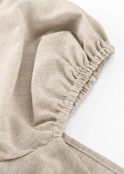 Isla Linen Puff Sleeve Maxi Dress