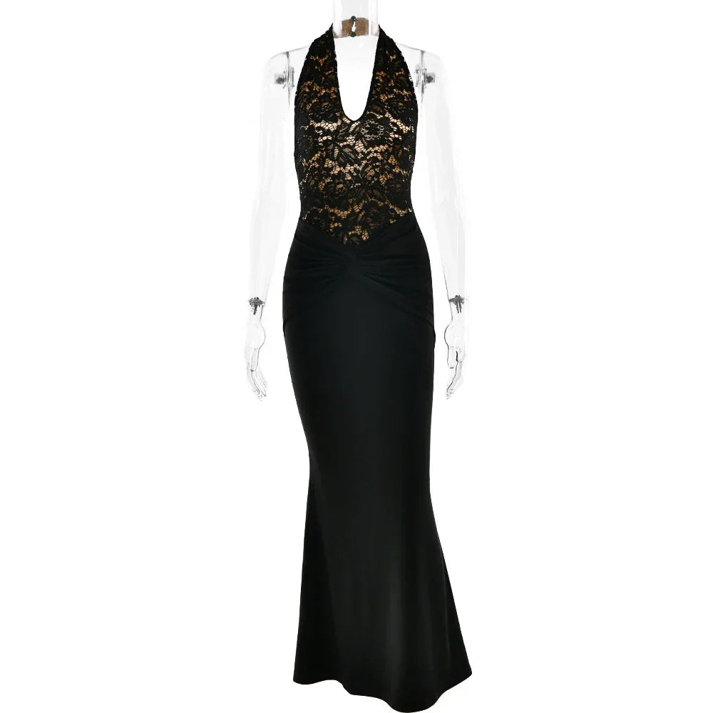 Leyla Ruched Halter Midi Dress