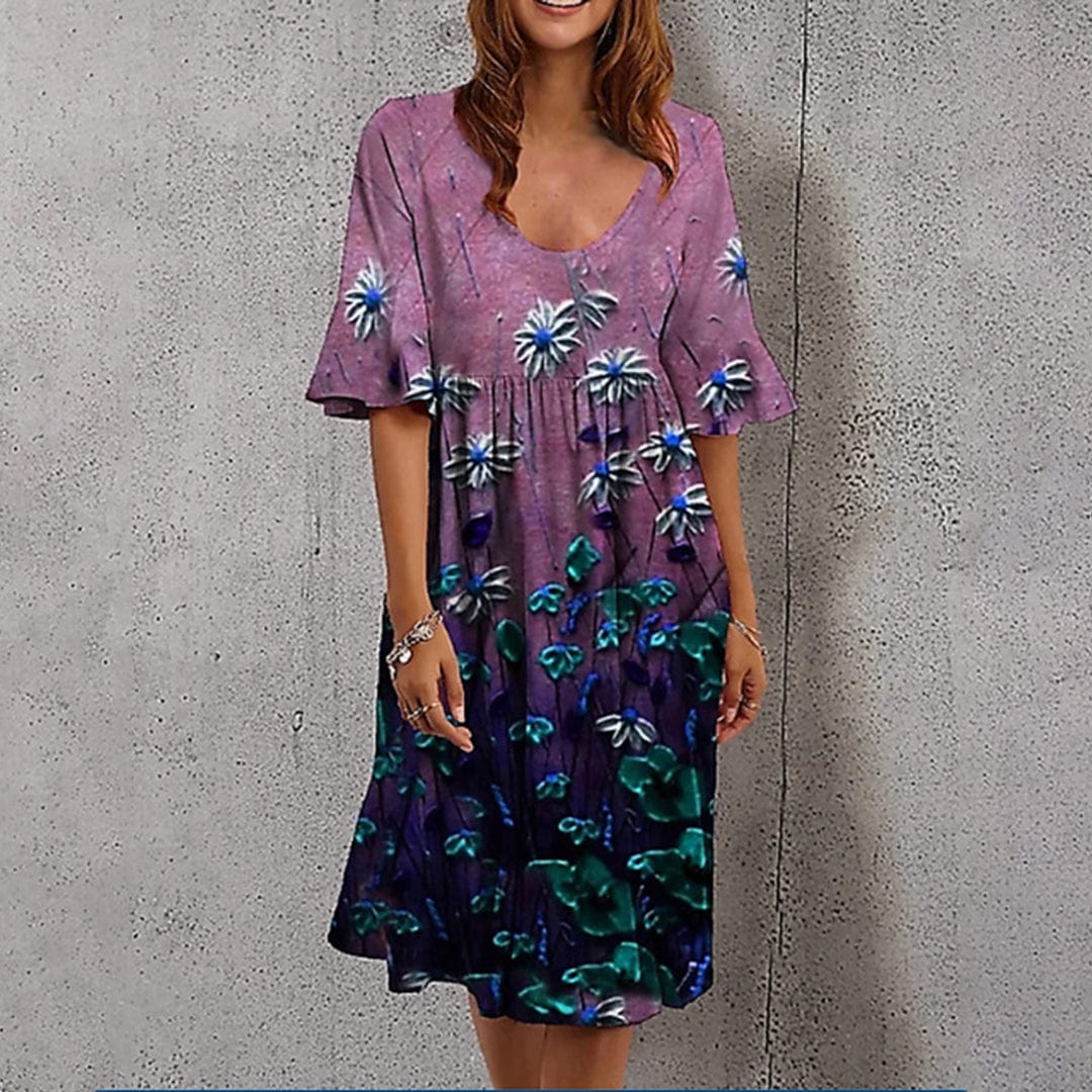 Kassiani - Midi Dress - Leisure - Material - Ideal for Summer