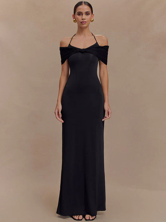 Off Shoulder Strapless Maxi Dress