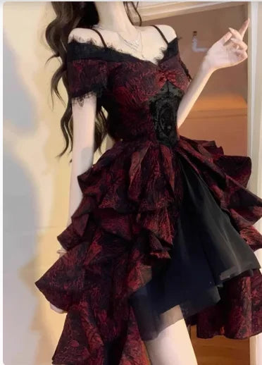 Fluffy Sleeve Princess Midi Dress