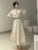 Korean Fashion V-neck Midi Dresses for Women with Belt Long Sleeve A-line Office Lady Autumn New Elegant Solid Female Clothing