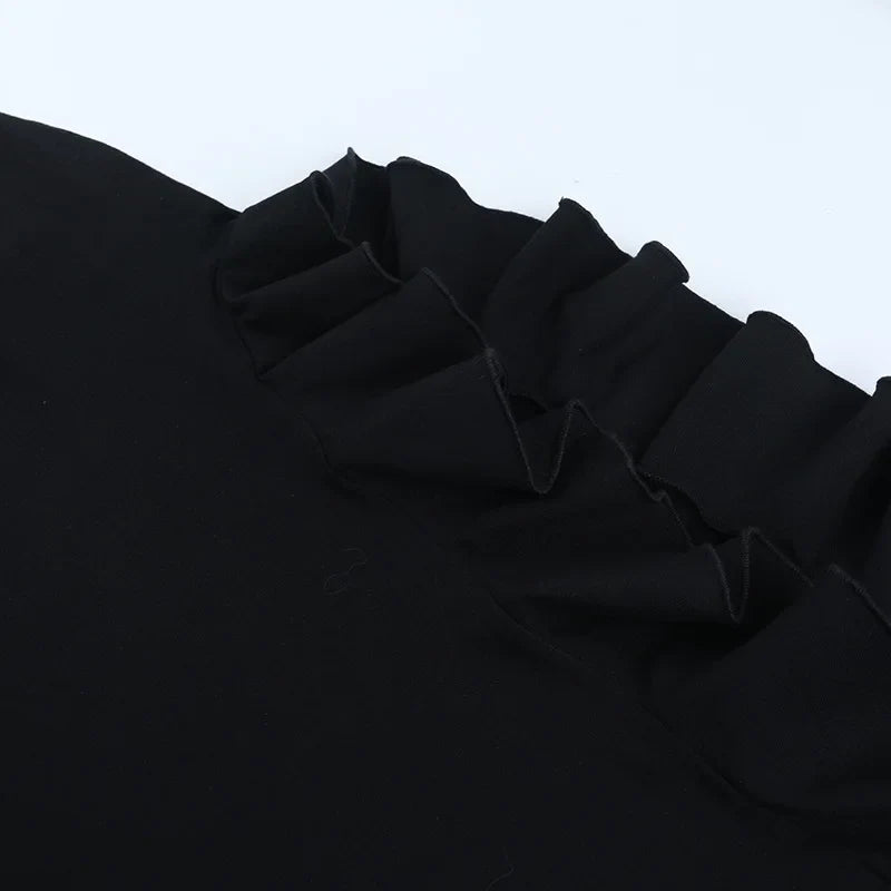 High Slit Hem Bodycon Midi Dress