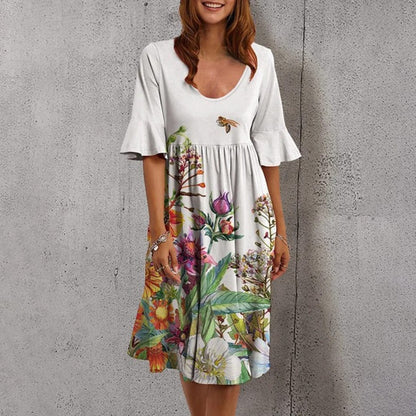 Kassiani - Midi Dress - Leisure - Material - Ideal for Summer