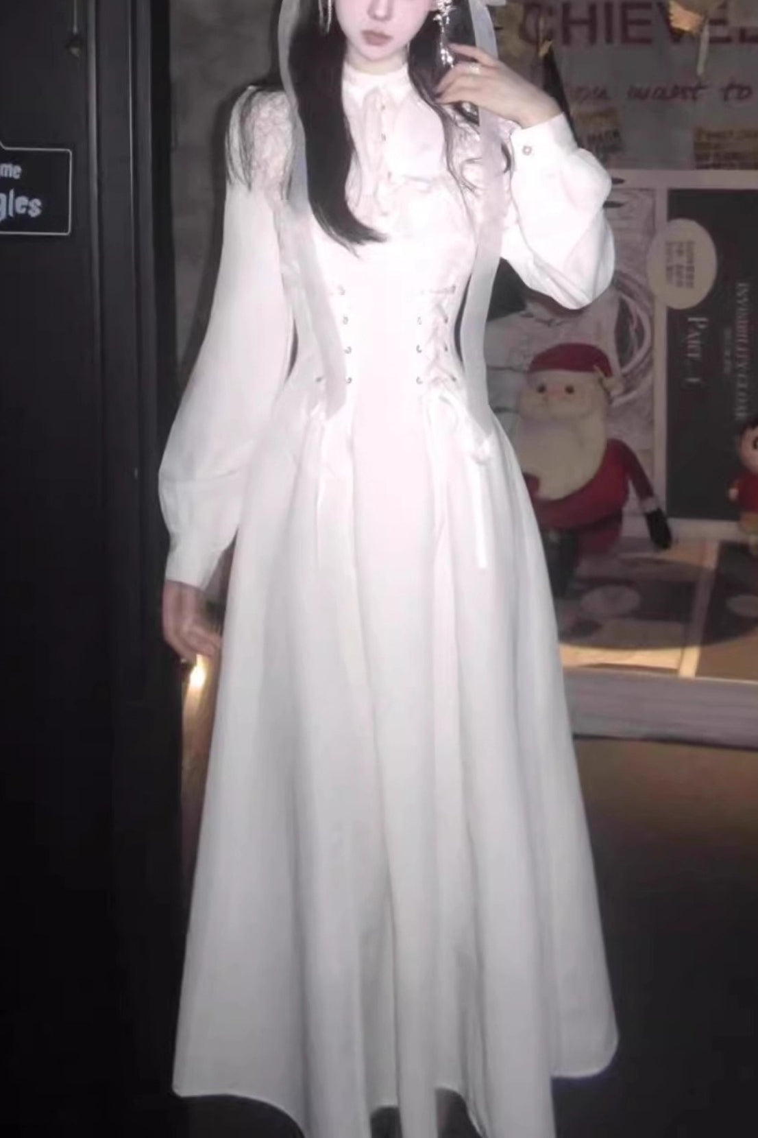 Vintage Gothic Palace Style Midi Dress