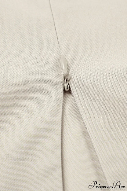 Cami Cotton Linen Loose A Line Maxi Dress