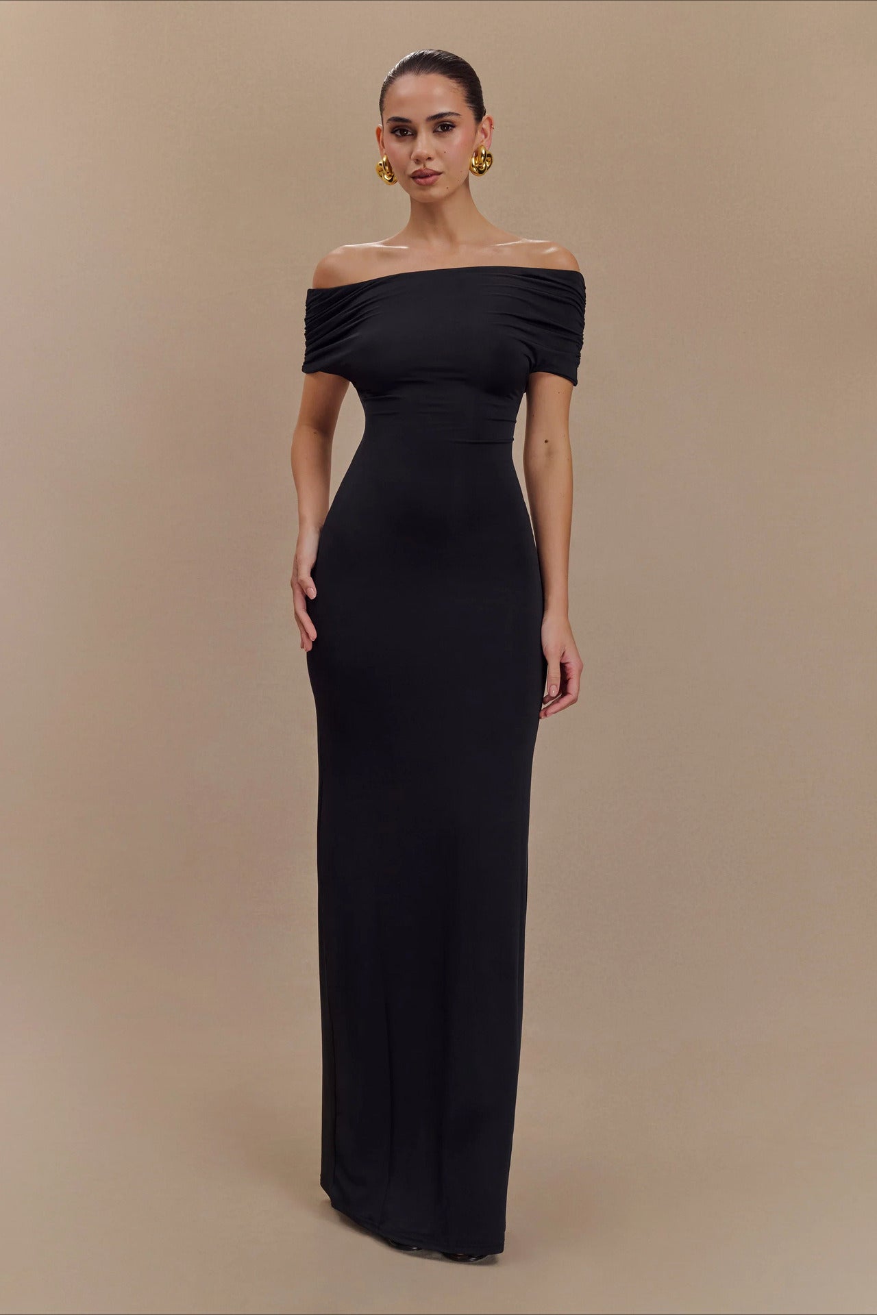 Bodycon Off Shoulder Backless Midi Dress