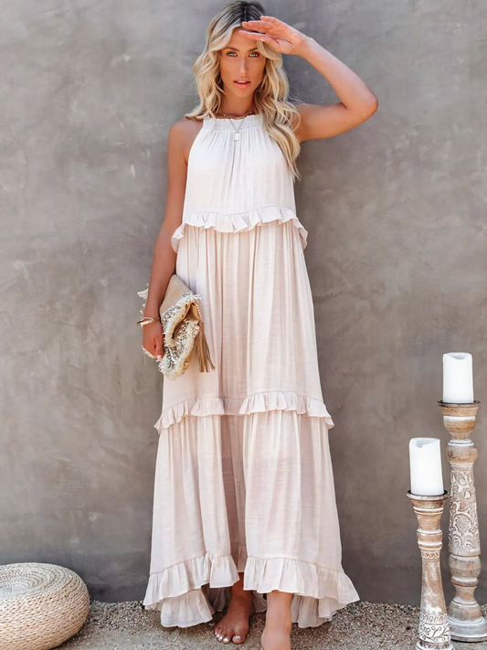 Megan | Elegant Ruffle Maxi Dress