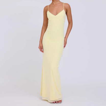 V neck flower print backless cami maxi dress  | Festival Outfits Women