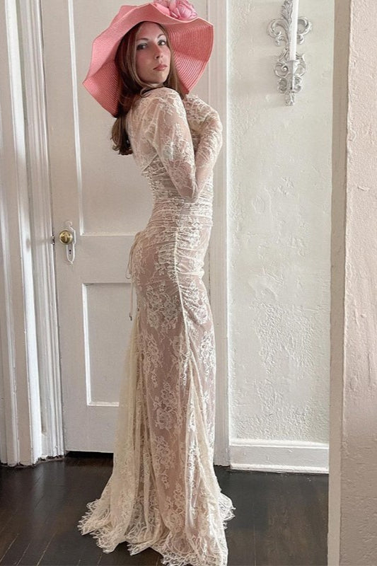 Crochet Lace Cami Maxi Dress