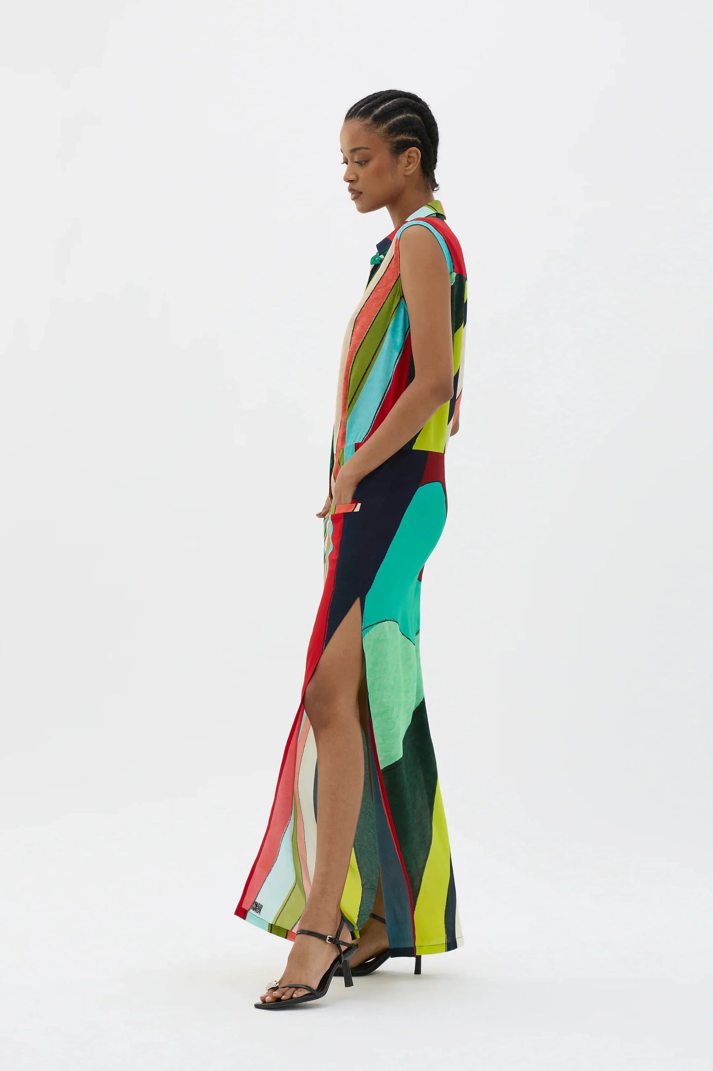 Calmar Printed Sleeveless Maxi Dress