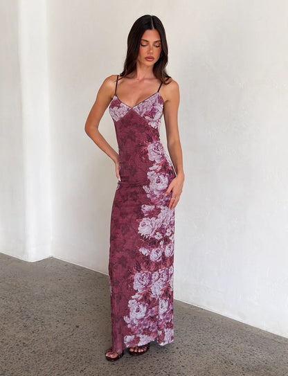 Arlette Radiant Floral Maxi Dress - Floral Rose