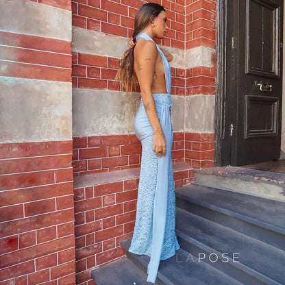 Ayana Lace Halter Maxi Dress