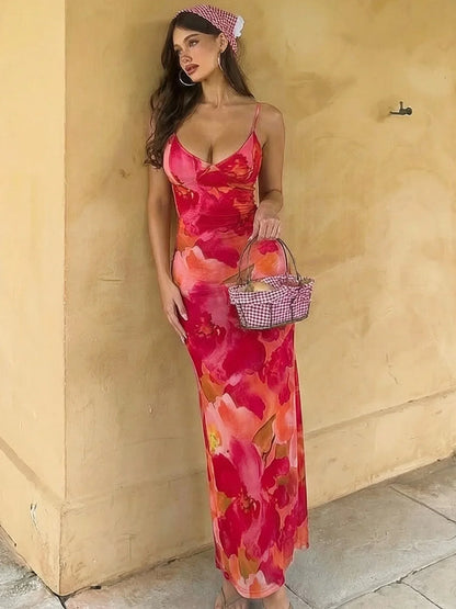 Floral Print Maxi Dress