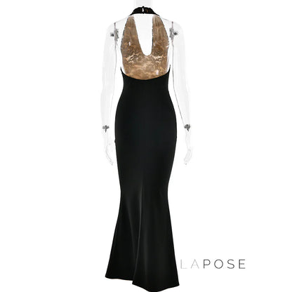 Leyla Ruched Halter Midi Dress
