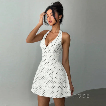 Maahi Printed Halter Dress