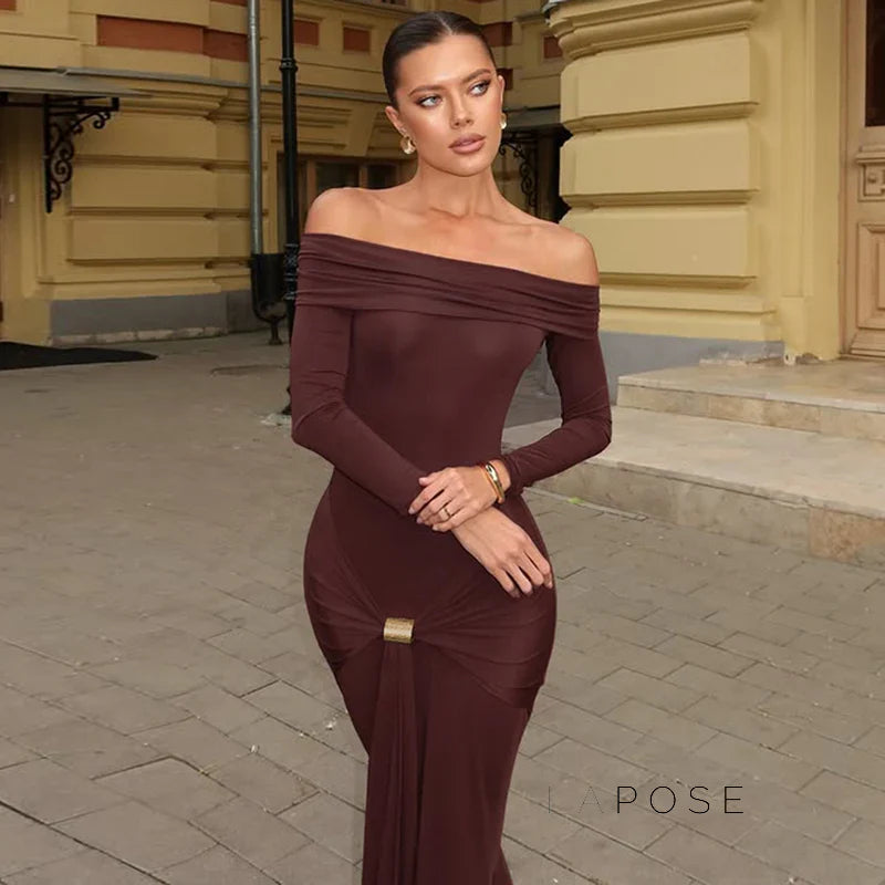 Swara Off-Shoulder Tie Waist Dress