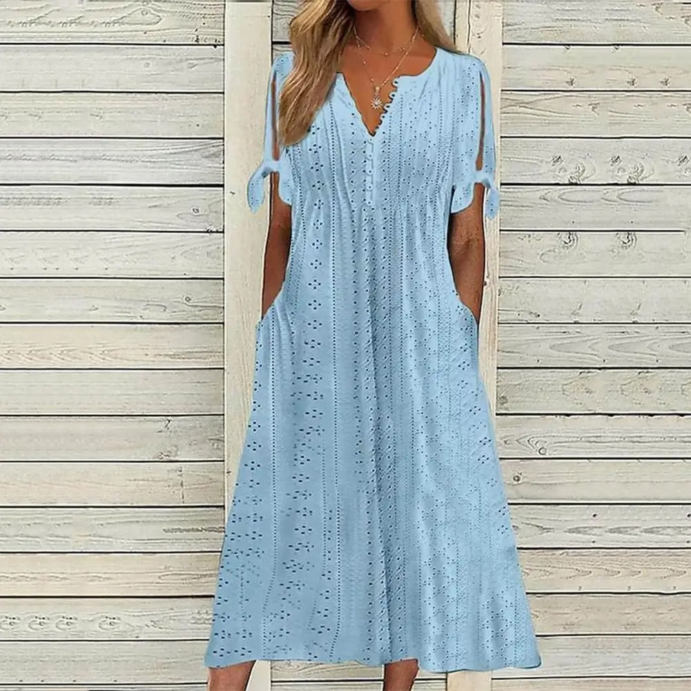 Antoinette - Midi Dress - Leisure - Material - Ideal for Summer